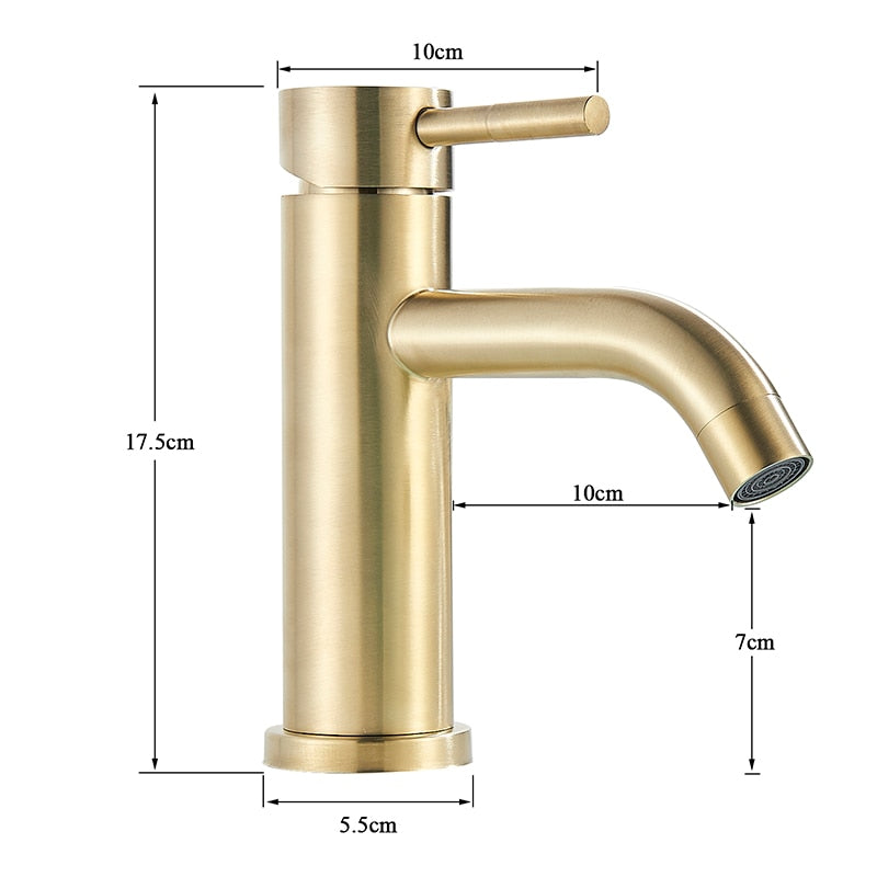 home & garden : Moderne Badkraan in Geborsteld Goud - Acel in van Pantino