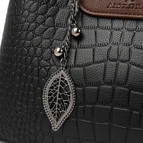 bags : Luxe Leren Handtas Dames Groen - Tijdloos Chique Design - Echt Leer in van Pantino