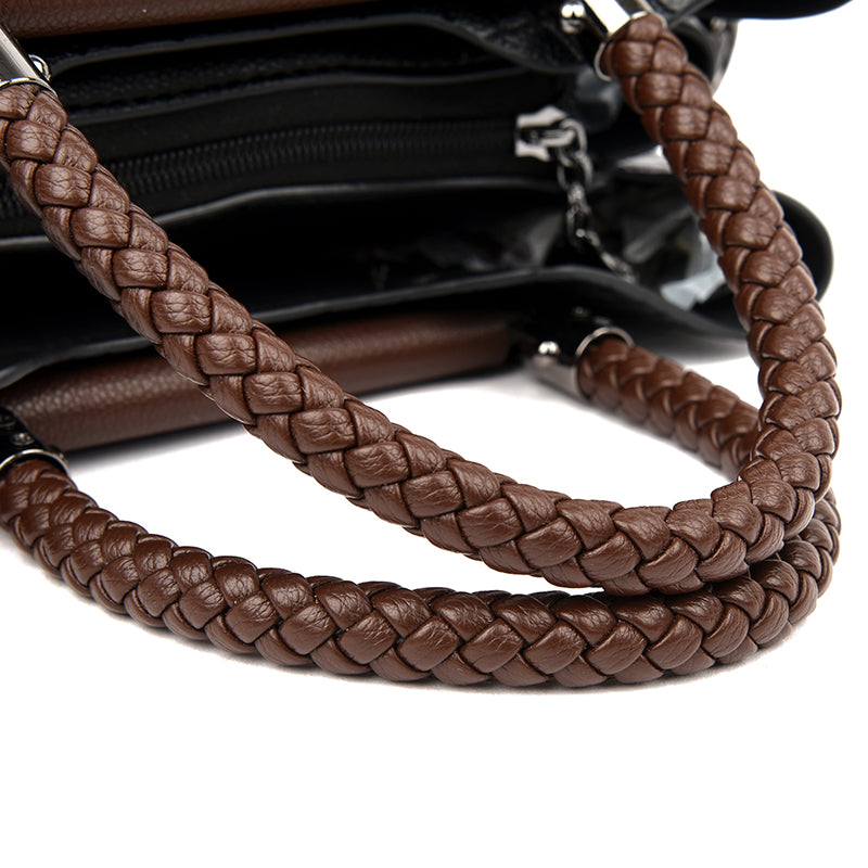 bags : Luxe Leren Handtas Dames Groen - Tijdloos Chique Design - Echt Leer in van Pantino