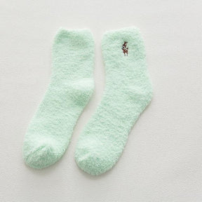 Socks : Gezellige Katoenen Sokken Honden Katten - Mintgroen - Kat in Mintgroen - Reeënkal van Pantino