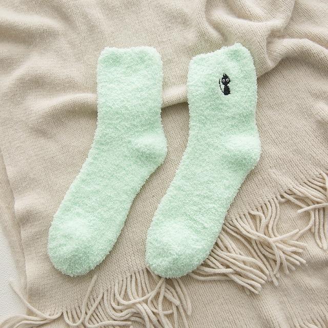 Socks : Gezellige Katoenen Sokken Honden Katten - Mintgroen - Kat in Mintgroen - Kat van Pantino