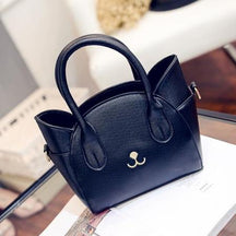 bags : Dames Handtas "Miaui Katten - Zwart in Zwart van Pantino