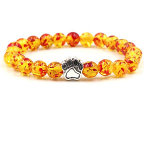 Bracelet : Armband Groen - Poot Energie Honden in Oranje van Pantino