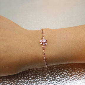 Bracelet : Armband met Pootafdruk van Rozenkwarts Honden Zilver in van Pantino