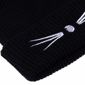 Beanie : Gebreide Muts met Kattendesign in van Pantino