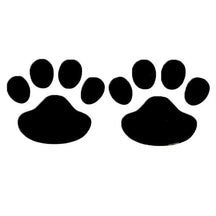 pets : 3D Auto Poot Sticker Honden - Zilver in Zwart van Pantino