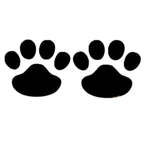 pets : 3D Auto Poot Sticker Honden - Zilver in Zwart van Pantino