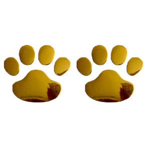 pets : 3D Auto Poot Sticker Honden - Zilver in Goud van Pantino