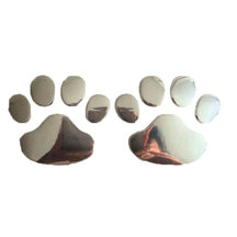 pets : 3D Auto Poot Sticker Honden - Zilver in Zilver van Pantino