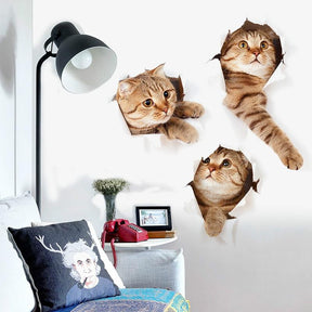 home & garden : 3D Kat Sticker Muursticker Honden Katten in van Pantino