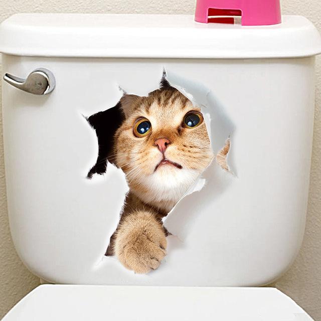 home & garden : 3D Kat Sticker Muursticker Honden Katten in Katze1 van Pantino