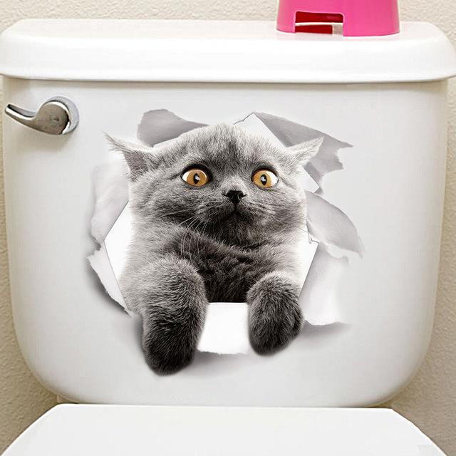 home & garden : 3D Kat Sticker Muursticker Honden Katten in Katze3 van Pantino