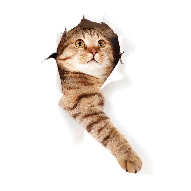 home & garden : 3D Kat Sticker Muursticker Honden Katten in Katze7 van Pantino