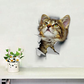 home & garden : 3D Kat Sticker Muursticker Honden Katten in Katze8 van Pantino