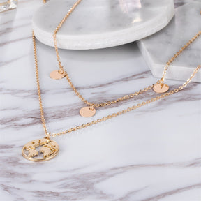 Necklace : Wereldbol Ketting Deluxe - Goudkleurig in van Pantino