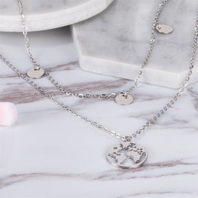 Necklace : Wereldbol Ketting Deluxe - Goudkleurig in van Pantino