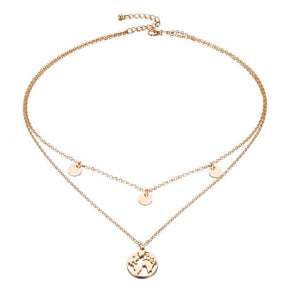 Necklace : Wereldbol Ketting Deluxe - Goudkleurig in Goudkleurig van Pantino