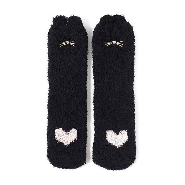 Socks : Gezellige Katoenen Sokken Honden Katten - Mintgroen - Kat in van Pantino