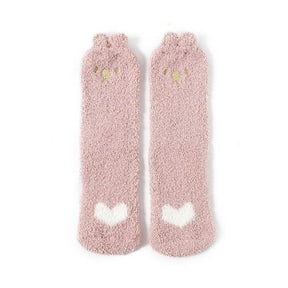 Socks : Gezellige Katoenen Sokken Honden Katten - Mintgroen - Kat in Roze - Dierenliefde van Pantino