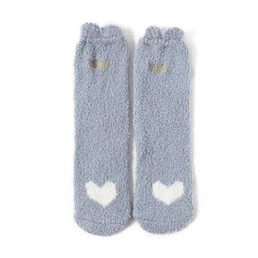 Socks : Gezellige Katoenen Sokken Honden Katten - Mintgroen - Kat in Grijs - Dierenliefde van Pantino