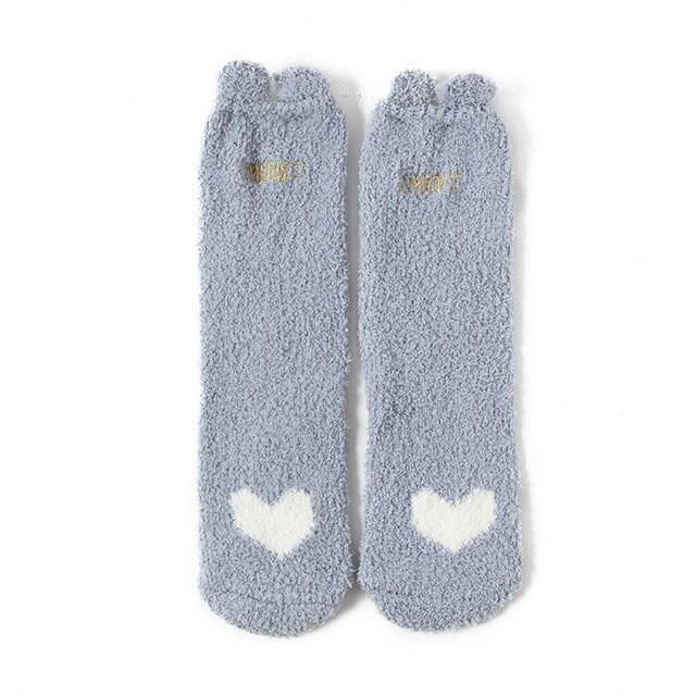 Socks : Gezellige Katoenen Sokken Honden Katten - Mintgroen - Kat in Grijs - Dierenliefde van Pantino