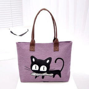 bags : Stijlvolle Strandtas voor Katten - Beige in Paars van Pantino