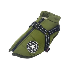 pets : PupSkiPro - Waterdicht Jacket Harnas - Blauw in Groen van Pantino
