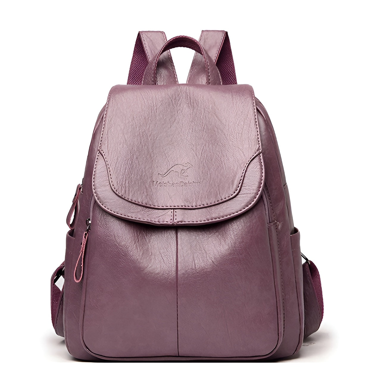 bags : Vintage Boekentas Dames - Retro Leren Schooltas Design - PU-Leer in Lila van Pantino