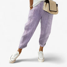 Pants : Vloeiende Stijl voor Warme Dagen Pelle in Viola van Pantino