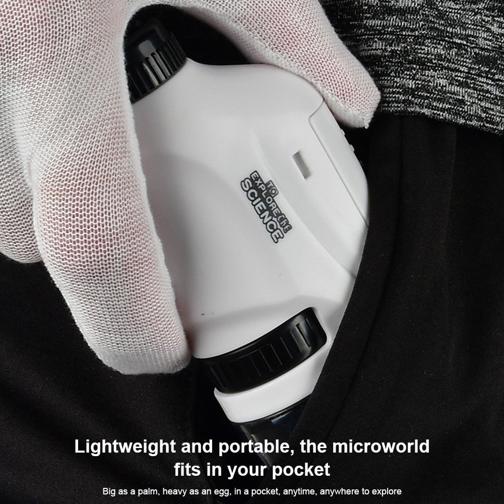 gadgets : PocketScope - Moedig Nieuwsgierigheid aan met de Draagbare Microscoop voor Jonge Ontdekkingsreizigers - Wit in van Pantino
