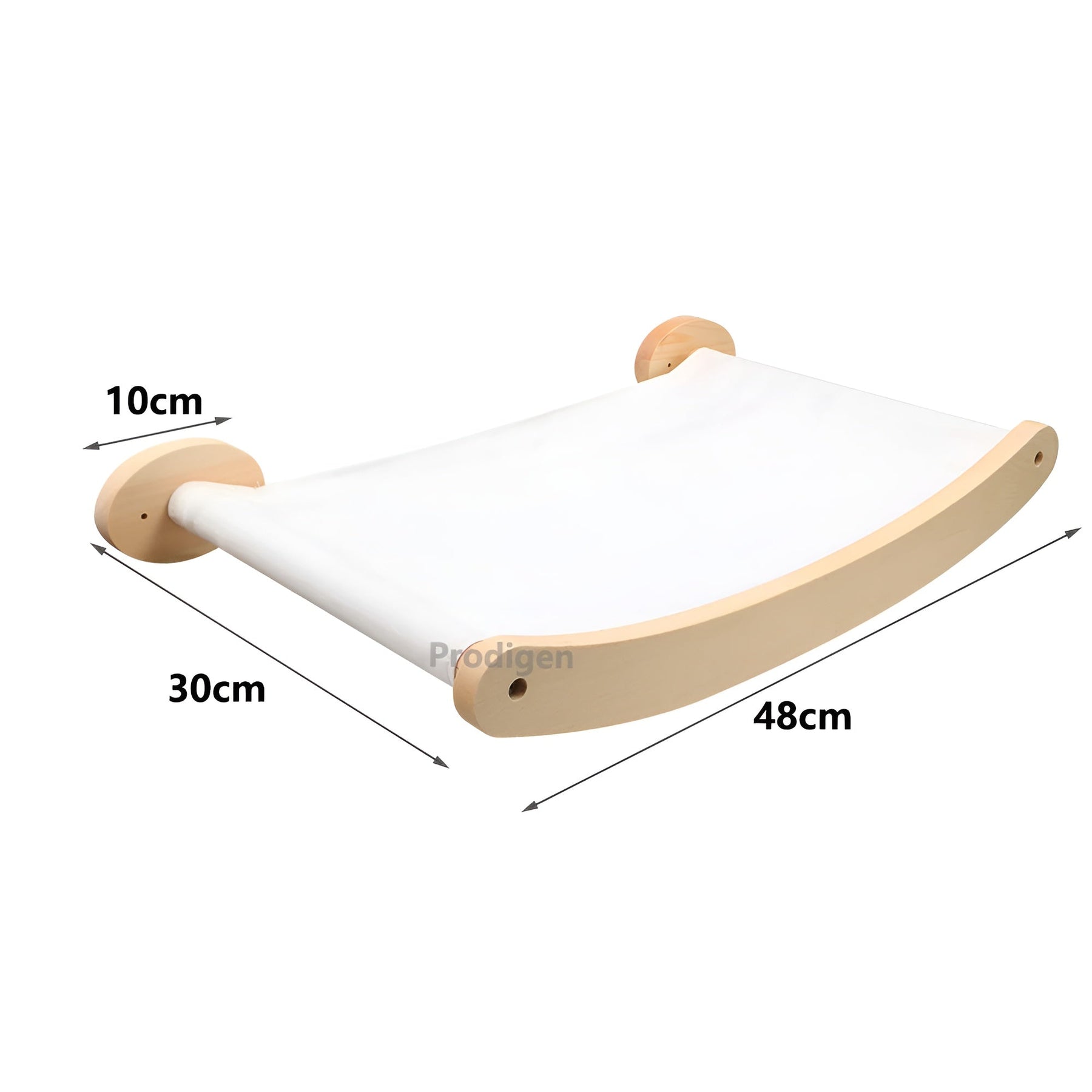 pets : Kattenklimplank Wandmontage - Krabpaal Instinct Training - Hout in Witte Kattenhangmat van Pantino
