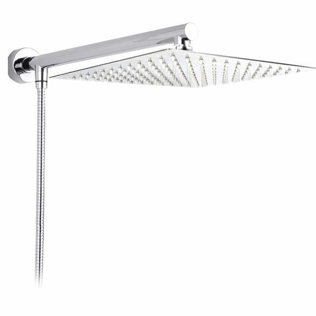home & garden : Ultrasone Regendouche voor Wandmontage in Vierkant L van Pantino