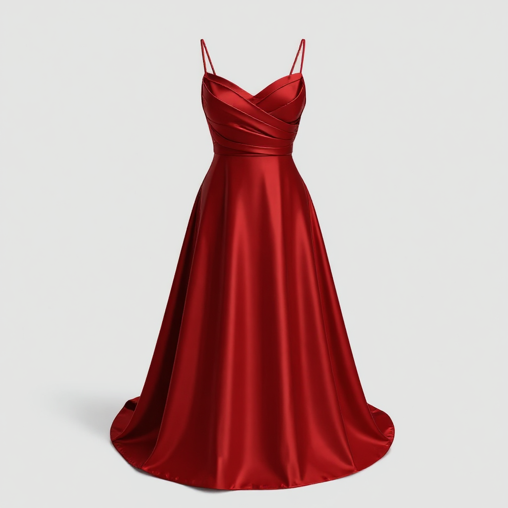 Dress : Jurk Dames Smaragdgroen - Elegante Lange met V-hals in Rood van Pantino