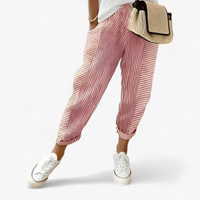 Pants : Vloeiende Stijl voor Warme Dagen Pelle in Rosa chiaro van Pantino