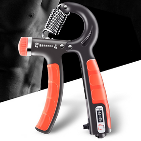 Hand Grip Strengthener : Pols en Onderarm Kracht Training - Metaal in Zwart + rood van Pantino