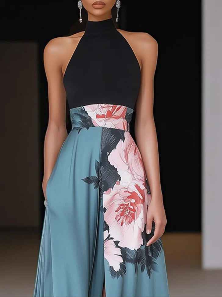 Elegante Maxi Jurk met Bloemenpatroon Best202507 New202506