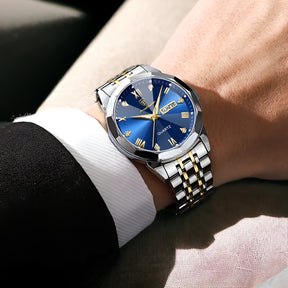 watches : Herenhorloge Zilver RVS 40mm - Klassiek Polshorloge met Datumweergave in van Pantino