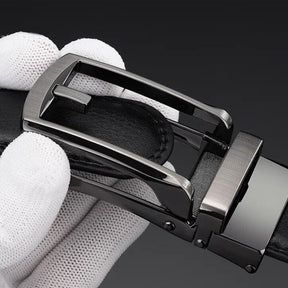 Belt : Riem Heren Zwart - PremierBelt - Verstelbare Schuifriem Zonder Gaatjes in van Pantino