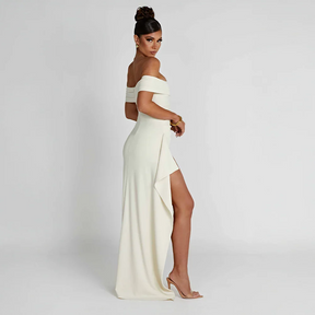Maxi dresses : Robe Longue Femme Épaules Dénudées & Fente Élégante - Idéale Soirée/Cérémonie in van Pantino