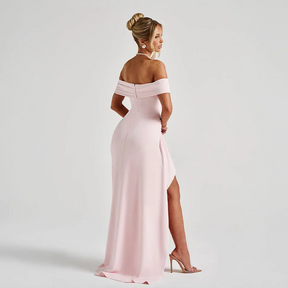 Maxi dresses : Robe Longue Femme Épaules Dénudées & Fente Élégante - Idéale Soirée/Cérémonie in van Pantino
