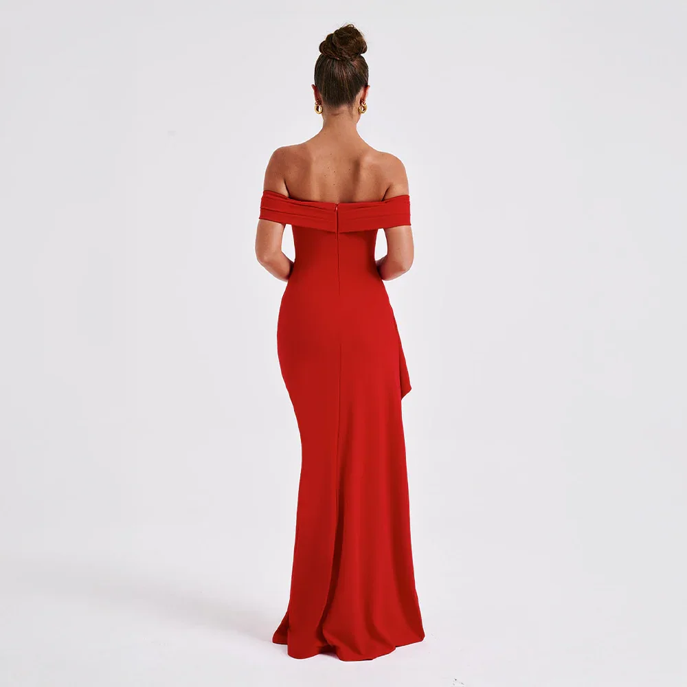 Maxi dresses : Robe Longue Femme Épaules Dénudées & Fente Élégante - Idéale Soirée/Cérémonie in van Pantino