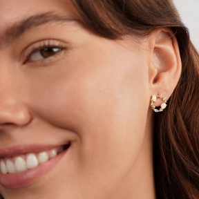 Earrings : Oorbellen Roze - Crystal Flower in van Pantino