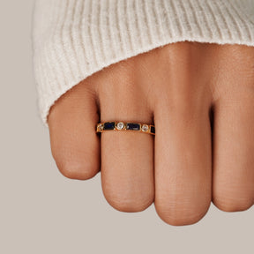 Ring : Royal Blue Adeline Crystal in van Pantino