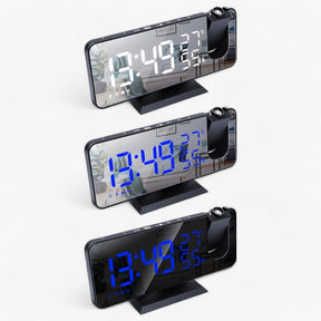 gadgets : Slimme Wecker - FM Radio & LED Display met 180° Uurprojectie - Zwart in van Pantino