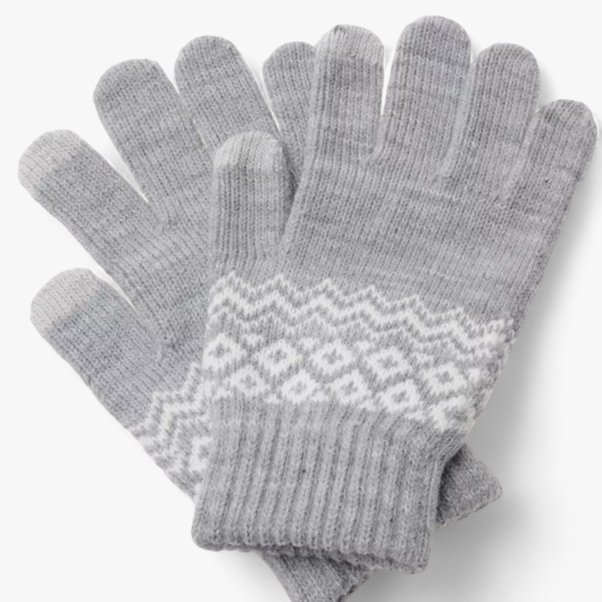 Gloves : Kunststof Handschoenen - Volledige Vinger Snit en Griprand voor de Winter - Khaki in Stijl 3 grijs Één maat van Pantino