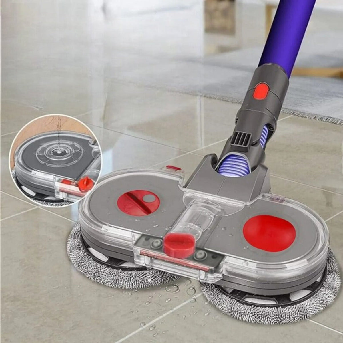 home & garden : Slanke Elektrische Mopkop - Hoeken Reiniging Effectief - Microvezel in van Pantino