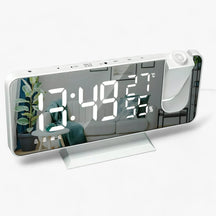 gadgets : Slimme Wecker - FM Radio & LED Display met 180° Uurprojectie - Zwart in Wit van Pantino