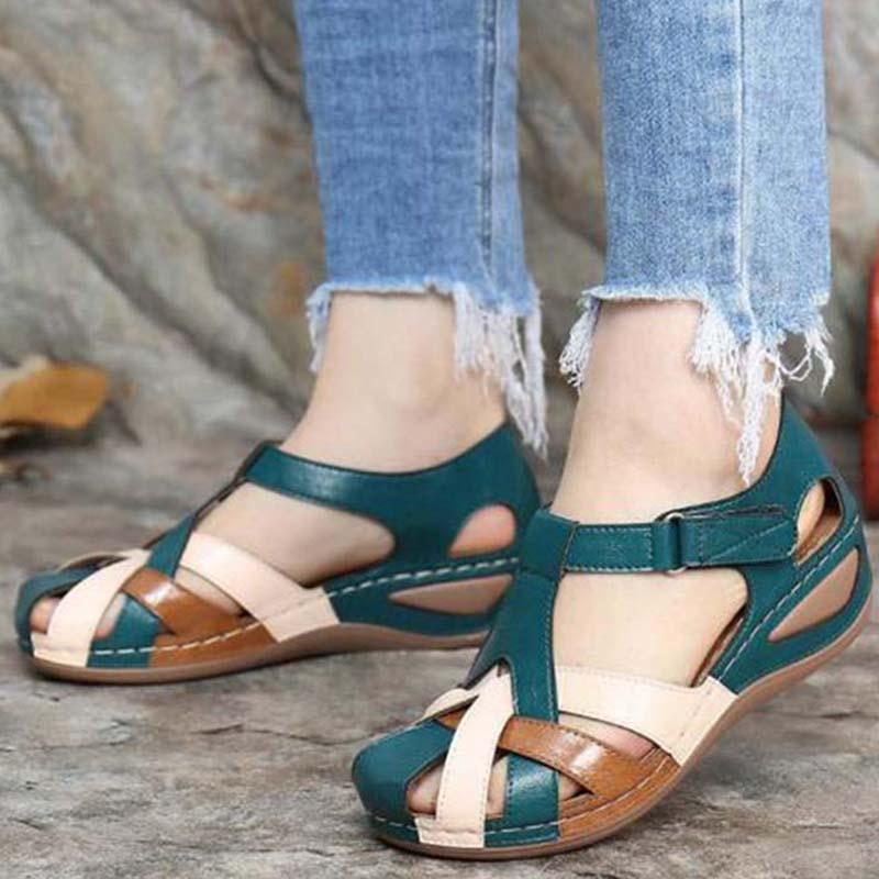 Sandals : Orthopedische Sandalen Dames - Sandalen - Bourgondischrood in Groen van Pantino