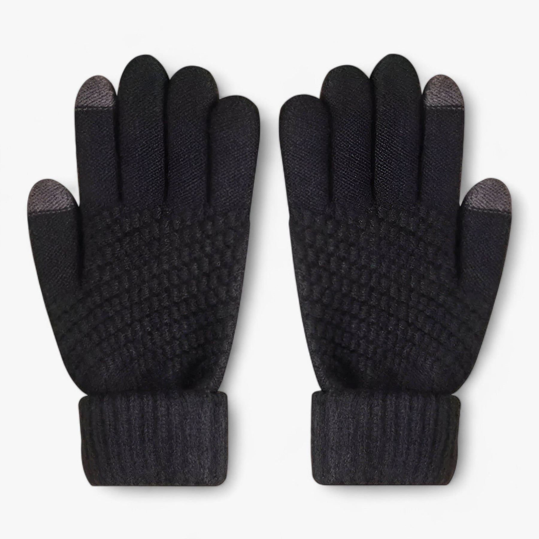Gloves : Kunststof Handschoenen - Volledige Vinger Snit en Griprand voor de Winter - Khaki in zwart Één maat van Pantino