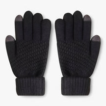 Gloves : Kunststof Handschoenen - Volledige Vinger Snit en Griprand voor de Winter - Khaki in zwart Één maat van Pantino